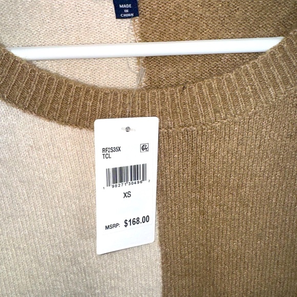 *NWT* SPLENDID SWEATER  CREAM AND TAUPE XS - Picture 3 of 6